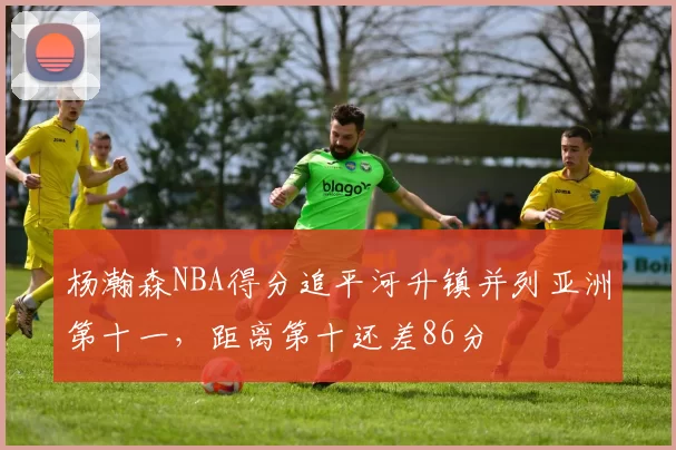 杨瀚森NBA得分追平河升镇并列亚洲第十一,距离第十还差86分